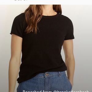 J Crew Italian Cashmere Shortsleeve Sweater.  Size XL.